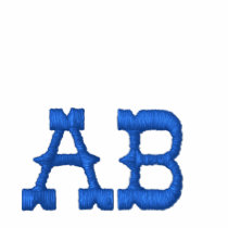 Your initials. Customizable Blue Monogram