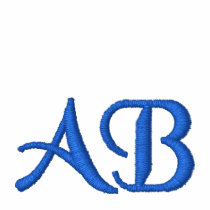 Your initials. Customizable Blue Monogram