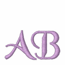 Your initials. Customizable Lilac Purple Monogram Polo