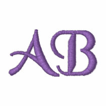 Your initials. Customizable Purple Monogram Embroidered Shirt