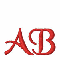 Your initials. Customizable Red Monogram