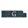 Your Letter. Custom Dark Multi-Colour Monogram. Bumper Stickers