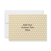 Your Letter. Custom Monogram. Beige Polka Dot. Personalized Announcements