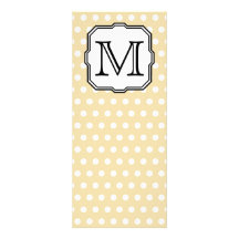 Your Letter. Custom Monogram. Beige Polka Dot. Invitation