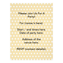 Your Letter. Custom Monogram. Beige Polka Dot. Custom Invitations