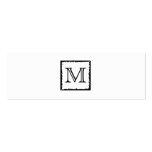 Your Letter. Custom Monogram. Black and White Business Cards