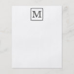 Your Letter. Custom Monogram. Black and White Flyers