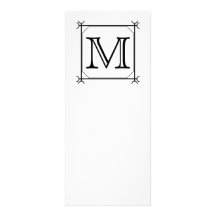 Your Letter. Custom Monogram. Black and White Custom Invites