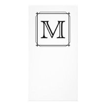 Your Letter. Custom Monogram. Black and White Photo Cards