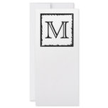 Your Letter. Custom Monogram. Black and White rack cards