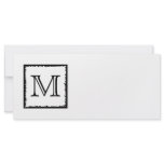 Your Letter. Custom Monogram. Black and White Customized Rack Card