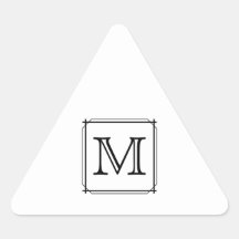 Your Letter. Custom Monogram. Black and White Sticker