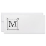Your Letter. Custom Monogram. Black & White rack cards
