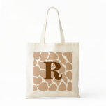 Your Letter. Custom Monogram Giraffe Print Design Bags