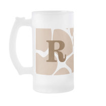 Your Letter. Custom Monogram Giraffe Print Design Coffee Mugs