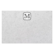 Your Letter. Custom Monogram. Grey, Black & White Stationery Design
