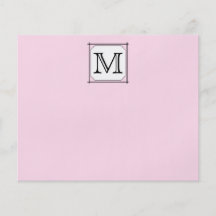 Your Letter. Custom Monogram. Pink Black White Custom Flyer