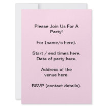 Your Letter. Custom Monogram. Pink Black White Personalized Invite
