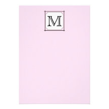 Your Letter. Custom Monogram. Pink Black White Custom Invite