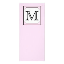 Your Letter. Custom Monogram. Pink Black White Personalized Invitation