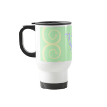 Your Letter. Custom Multi-pastel Swirl Monogram. Mugs