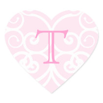 Your Letter. Custom Pink Swirl Monogram. Sticker