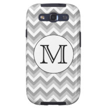 Your Letter. Grey Zigzag Pattern Monogram.