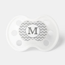 Your Letter. Grey Zigzag Pattern Monogram.