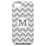 Your Letter. Grey Zigzag Pattern Monogram.