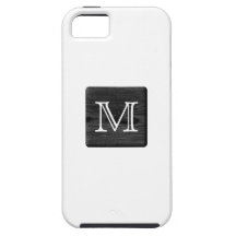 Your Letter Monogram. Picture of Black Wood. iPhone 5 Covers