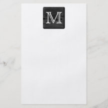 Your Letter Monogram. Picture of Black Wood. Flyer