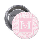 Your Letter Monogram. Pink Paisley Pattern.