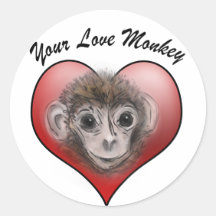 Your Love Monkey Sticker
