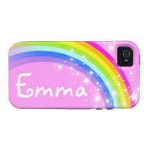 Your name 4 letter rainbow light pink iphone case iPhone 4/4S cases