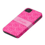"Your name" damask hot pink iphone 4S barely case iPhone 4 Case
