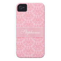 "Your name" damask light pink iphone4S barely case Iphone 4 Case-mate Cases