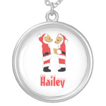 Your Name Here! Custom Letter H Teddy Bear Santas Jewelry