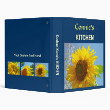 Your Name KITCHEN binders custom recipes Floral