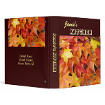 Your Name KITCHEN custom recipe binder Leaves