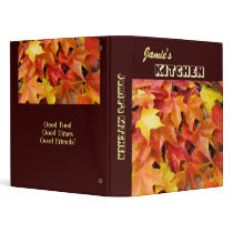 Your Name KITCHEN custom recipe binder Leaves