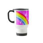 "Your name" rainbow violet travel / kids club mug