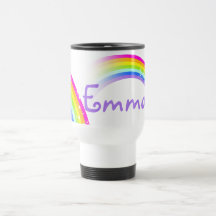 Your name (short) rainbow travel girls violet mug