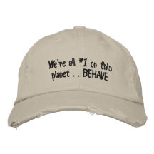 Your not the only one on the planet embroidered baseball caps
