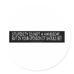 YOUR OPRINION ROUND STICKER