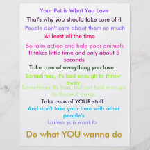 Your Pet is What You Love, That's why you shoul... Custom Flyer