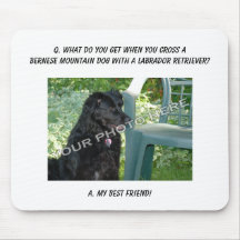 Your Photo! Best Friend Bernese Mountain Dog Mix Mousepad
