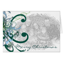 YOur Photo Swirly Paint Splat... - Greeting Cards