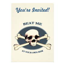 Your Risk Pirate Skull Invitations