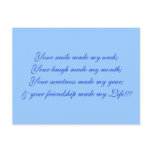 Your smile made my week;Your laugh made my mont... postcards