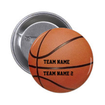 Your Team's Name Basketball Button